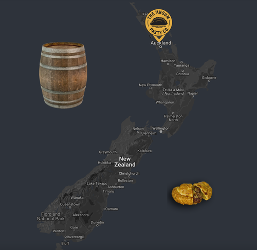 The 'Ansum Pasty Co. - Map
