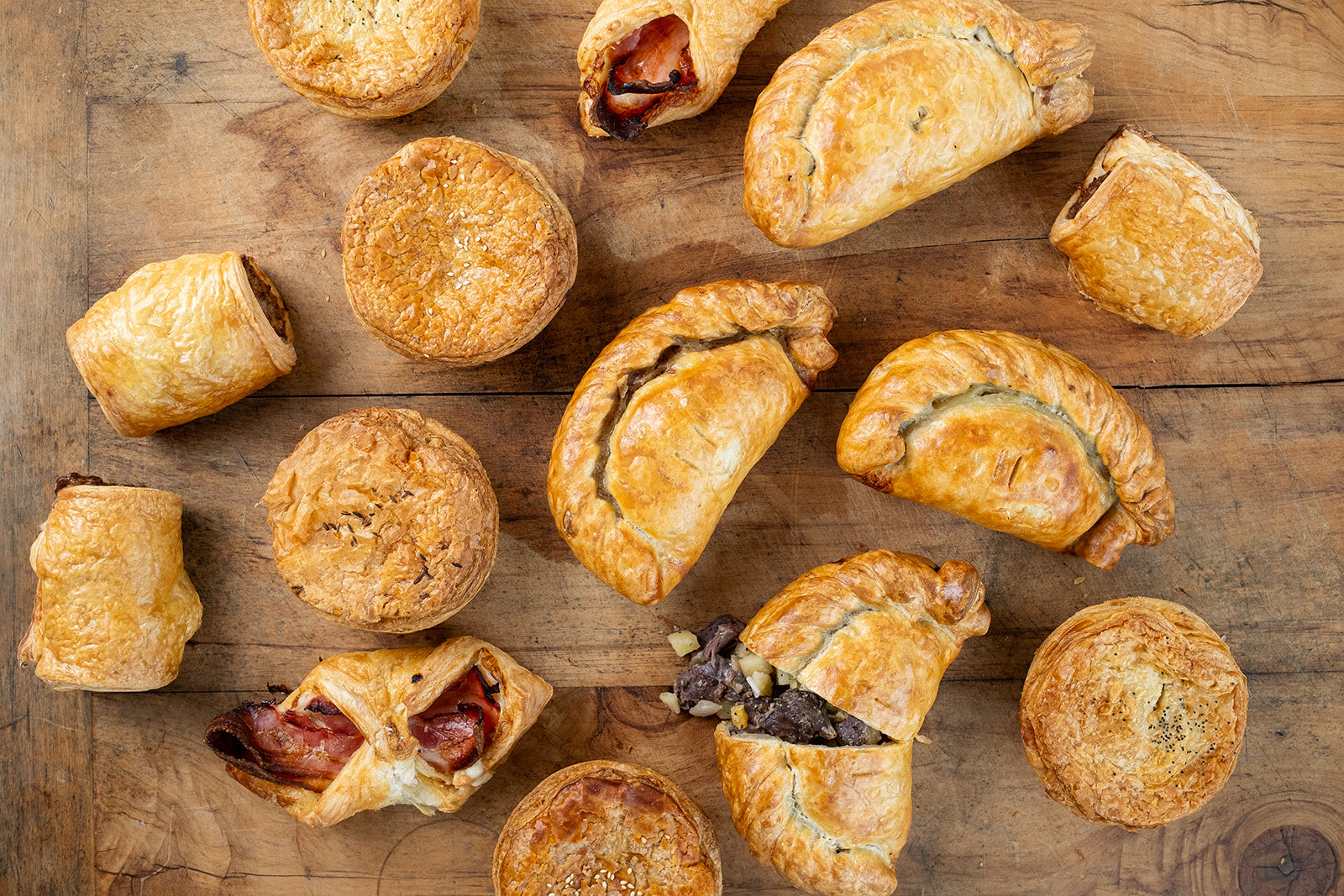 Assorted handmade pastries from Ansum Pasty Co.